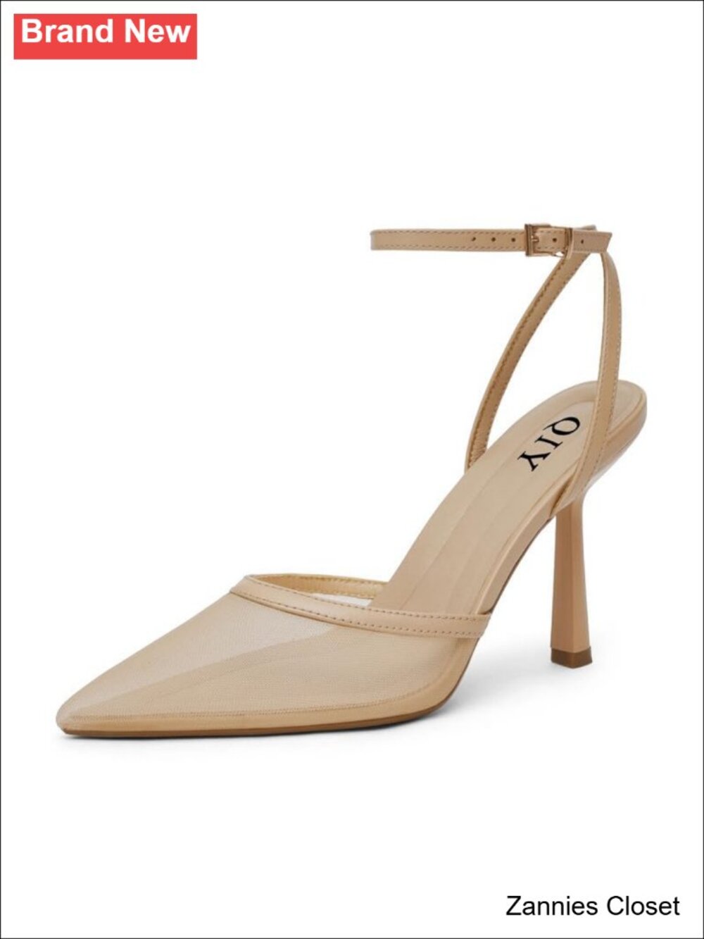 ✨ Women's Closed Toe Stiletto Heel Pump with Ankle Strap